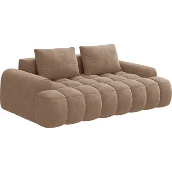 Pohovka Cosmopolitan Design Tmavě béžová sametová trojmístná pohovka Linz 200 cm