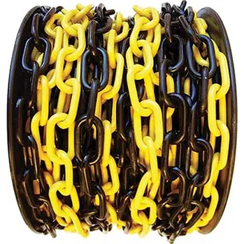 Řetěz Řetěz SLC 6 mm, L-25 m, plastový, žluto-černý, výstražný (akce)