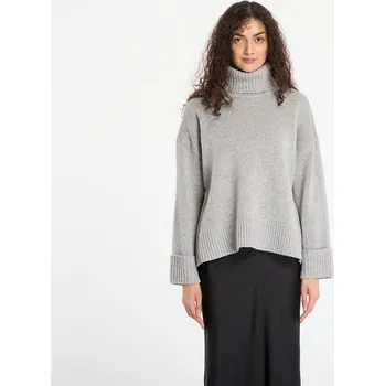 Dámský svetr Svetr Samsøe Samsøe Sakeiku Turtleneck Grey Melange M
