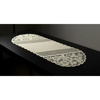 Stolování Žakárový ubrus - běhoun ZITA různé rozměry krémová MyBestHome Rozměr: 120x160 cm