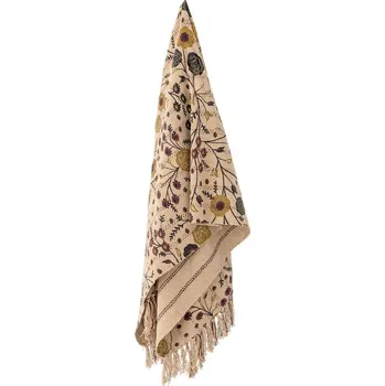 deka Hnědá deka z recyklované bavlny 130x160 cm Eydis – Bloomingville ID_1813252