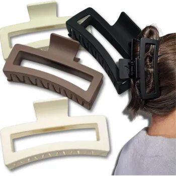 Camerazar Sada 4 matných lehkých spon do vlasů „klapka“