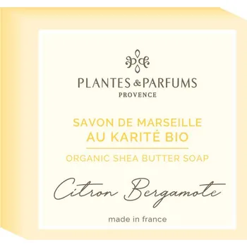 Mýdlo PLANTES & PARFUMS de Provence PLANTES ET PARFUMS Tuhé mýdlo s bambuckým máslem BIO Citron - Bergamot 100g