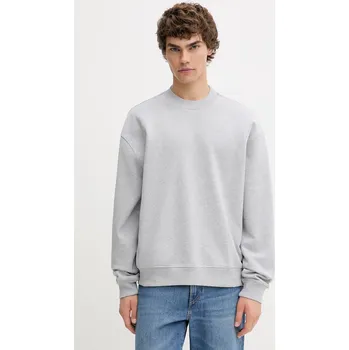 Pánská mikina Bavlněná mikina AllSaints MILO pánská, šedá barva, s potiskem, M008ND 09X, vel. XL