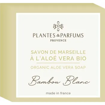 Mýdlo PLANTES & PARFUMS de Provence PLANTES ET PARFUMS Tuhé mýdlo Bílý bambus s aloe vera BIO 100g