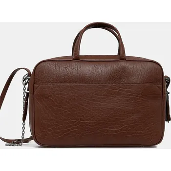 Kabelka Kožená kabelka Weekend Max Mara PALOS hnědá barva, 2525516085600 88A, vel. ONE SIZE