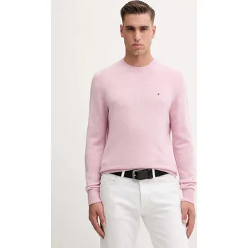 Pánský svetr Svetr Tommy Hilfiger pánský, růžová barva, MW0MW36535 30X, vel. M