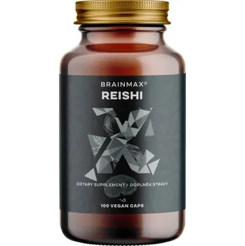 Přírodní produkt BrainMax Reishi extrakt, 500 mg, 100 rostlinných kapslí Extrakt z Genoderma lucidum s obsahem 50% polysacharidů a 20% beta-glukanů