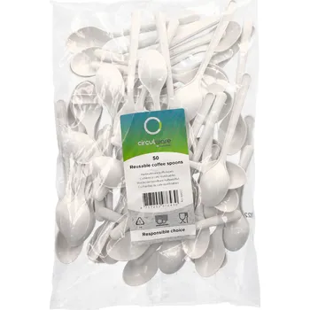 CZ distribuce Lžička kávová BIO 13cm polypropylen bílá 50 ks