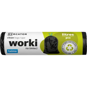 Pytle na odpadky Mercator Medical Pytle na odpad 35 l, černé, 50x60 cm, 15 ks v roli