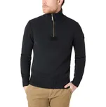 Pánský svetr TIMEZONE Heavy Knit Seamans Troyer Černá velikost M