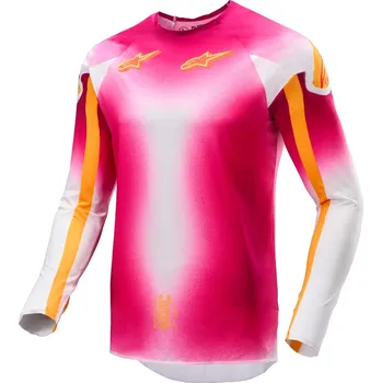 Moto dres Dres supertech sx afd limitovaná edice mig, alpinestars (růžová fluo/bílá/oranžová, vel. m)