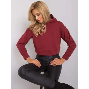 Dámské oblečení Dámská vínová krátká mikina TW-BL-G-046.99-winered Velikost: 2XL