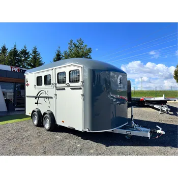 Přívěs pro přepravu koně a skotu Přívěs pro čtyři koně CHEVAL LIBERTE MAXI 4®, ŠEDÝ