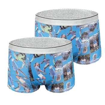 Chlapecké spodní prádlo PeSaiL Chlapecké boxerky s potiskem fotbalisty - FC Manchester City - Haaland (2ks/Balení) Velikost: 15-16 let (vel.172-178) - vel. M