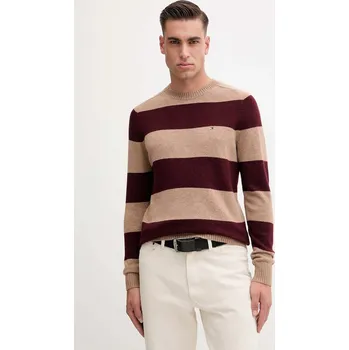 Pánský svetr Svetr Tommy Hilfiger pánský, hnědá barva, MW0MW36535 84X, vel. M