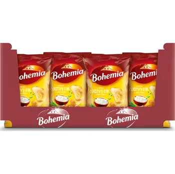 Chips CZ distribuce KARTON - Bohemia Chips sýr cibule 18 x 130 g