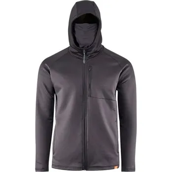 Rybářské oblečení Mikina Grundéns Grundies Thermal FZ Hoodie Black Velikost M