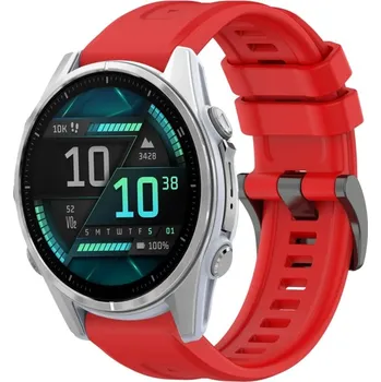 VSECHNONAMOBIL 87339 SILICONE Vyměnitelný řemínek pro Garmin Fenix 8 43mm červený