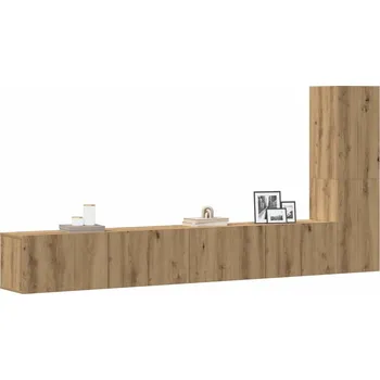 Obývací stěna vidaXL Sada 3 kusů nástěnné TV skříňka kompozitní dřevo [3329198] Barva: dub artisan