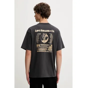 Pánské tričko Bavlněné tričko Levi's pánské, šedá barva, 87373 87373.0362 90Y, vel. M