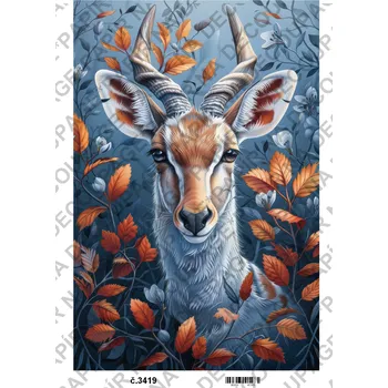 Umělecký papír Rýžový a soft papír na decoupage - Animal zvířata - KB3419 Materiál: Rýžový papír, Rozměr: A4