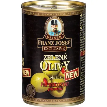 paštika a pomazánka CZ distribuce FRANZ JOSEF KAISER Olivy s paprikami nepálivé 314 ml