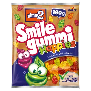 Bonbon Výhodná cena nimm2 Smile Gummi Happies Bonbóny 180 g