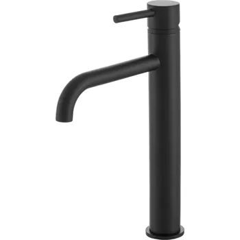 Vodovodní baterie Gamma Roy, vysoká umyvadlová baterie h-300, černá matná, GMA-BRYUW-BK