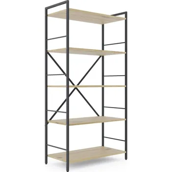 regál Policový regál LOFT 160x80x40 5 polic Dub-Antracit