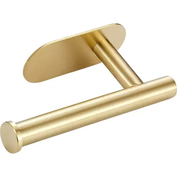 Camerazar Samolepící zlatý držák toaletního papíru do podkrovního WC