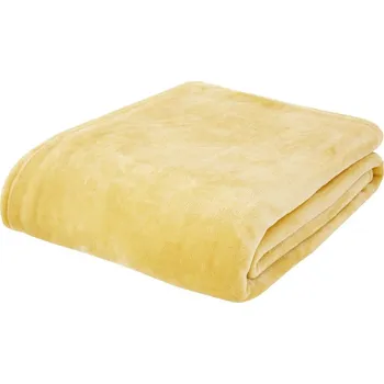 deka Žlutá deka z mikroplyše 130x170 cm Raschel Velvet – Catherine Lansfield ID_1800223