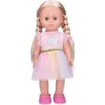 Panenka Eliška chodící 41cm růžové šaty