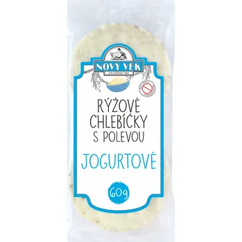 Slaná pochutina CZ distribuce NOVÝ VĚK Rýžové chlebíčky s polevou jogurtové 60 g