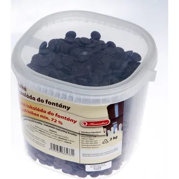 Čokoláda CZ distribuce KOVANDOVI Čokoláda do fontány hořká 72% 2 kg