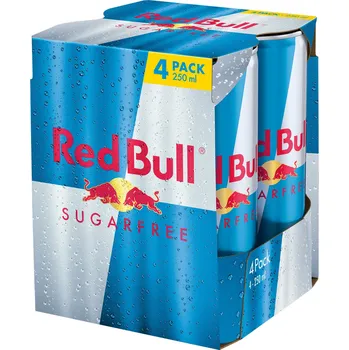 Energetický nápoj CZ distribuce Red Bull Sugar Free energetický nápoj 4 x 250 ml