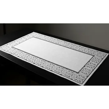 ubrus Žakárový ubrus - běhoun COTTBUS různé rozměry bílá MyBestHome Rozměr: 120x60 cm