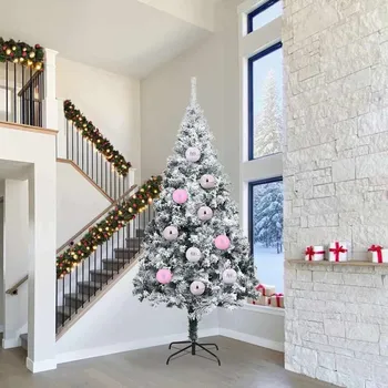 Vánoční dekorace vidaXL Sada vánočních ozdob 4 pcs Růžová Plast