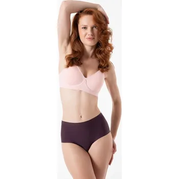 Dámské spodní prádlo Julimex Tmavě švestkové jednoduché maxi kalhotky S-2XL tmavá švestka S