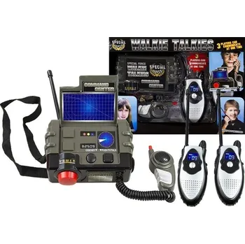 Hra na obchod LEAN Toys Dětská sada vysílaček s rádiovou stanicí