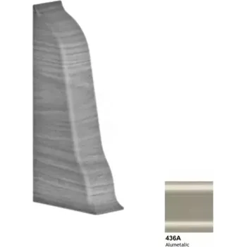 soklová lišta koncovka levá SLK50 alu metalíza