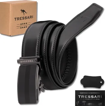 Opasek Camerazar Pánský opasek 115cm automatický černý přírodní kůže