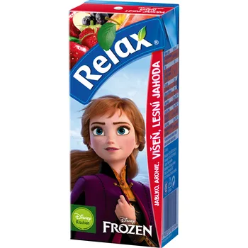 Přisada na vaření a pečení CZ distribuce Relax Disney Jablko višeň jahoda 30 % nápoj 27 x 200 ml