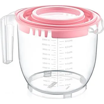 Mísa PH šlehací s víkem, odměrná 2,2L DUNYA, mix barev