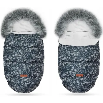 Fusak Dětský fusak do kočárku BABYMAM Premium - Vločky/šedý