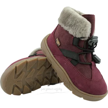 Dívčí zimní obuv Zimní barefoot dětská obuv Froddo G3110258-7 Bordeaux - vel. 28