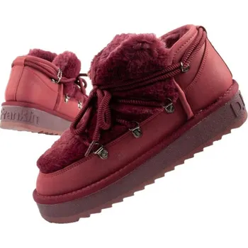 Dívčí sněhule D.Franklin dámské sněhule zimní módní kožešina zateplené bordó dámské 38