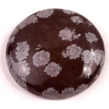 Přírodní kámen Kabošon Vločkový Obsidián č.6631 (26x6mm)