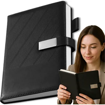 Diář Camerazar Zápisník, zápisník, plánovač, diář, A5, elegantní, černá