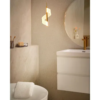 Závěsná lampa zlatá kovová železná závěsná lampa spirálová moderní osvětlení obývací pokoj jídelna ložnice Beliani